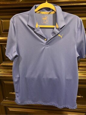 Puma Royal Blue Soccer Jersey with Beige Logo Detail